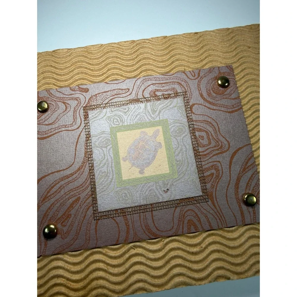 Event Book Guest Journal Scrapbook Junk Journal Turtle Motif  Earth Tones